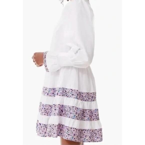 Tuckernuck Pomander place fran purple long sleeve tiered dress. Xsmall - Picture 3 of 5